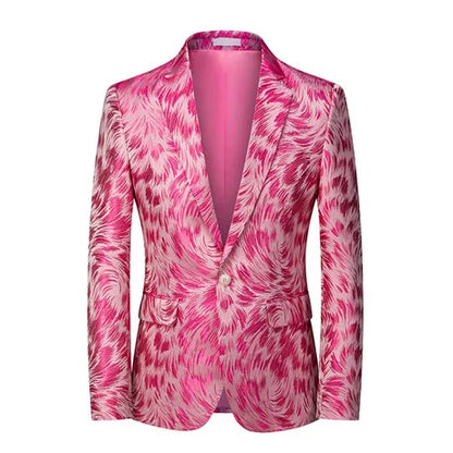 2026 New Red Men's Suit Jacket, Wedding Brands Dress Coat, Stylish Slim Man Costume Homme Single-Breasted Asian Sizes  Blazer