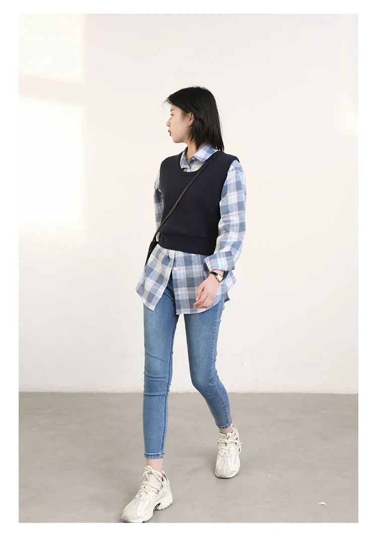 Women Jeans Retro High Waist Stretch Pencil Denim Pants Elastic for Woman Female Trousers Autumn Winter Ladies