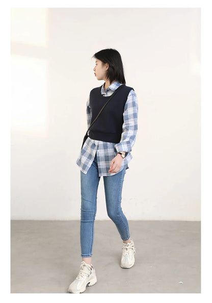 Women Jeans Retro High Waist Stretch Pencil Denim Pants Elastic for Woman Female Trousers Autumn Winter Ladies