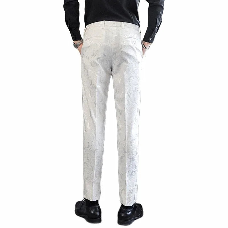2026 Men Suit Pants, Business Office Trousers, White Black Red Pantalones Hombre Wedding Party Dress Pants Asian Sizes Slacks