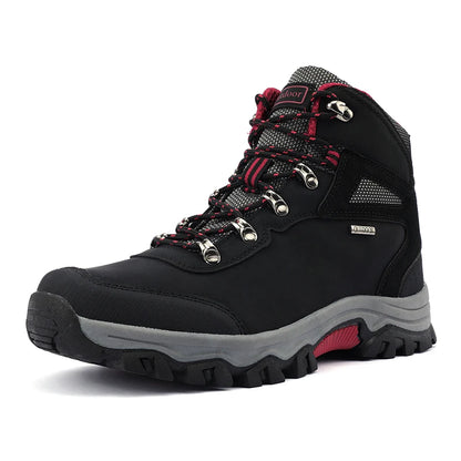Brand Men's Ankle Boots Waterproof Leather Sneakers Breathable Outdoor Men Hiking Boots No-slip Men's Work Shoes Size 39-47