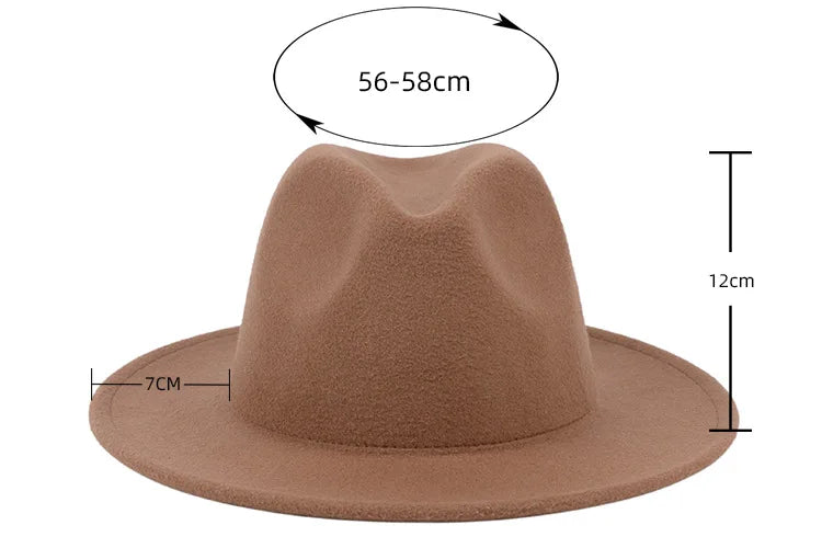 Classic British Fedora Hat Men Women Imitation Woolen Winter Felt Hats Fashion Jazz Hat Chapeau Wholesale