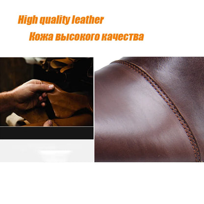 NEW Men's Casual boots Genuine Leather Men's autumn and winter handmade High-top boots lager size men's Chelsea boots 0153