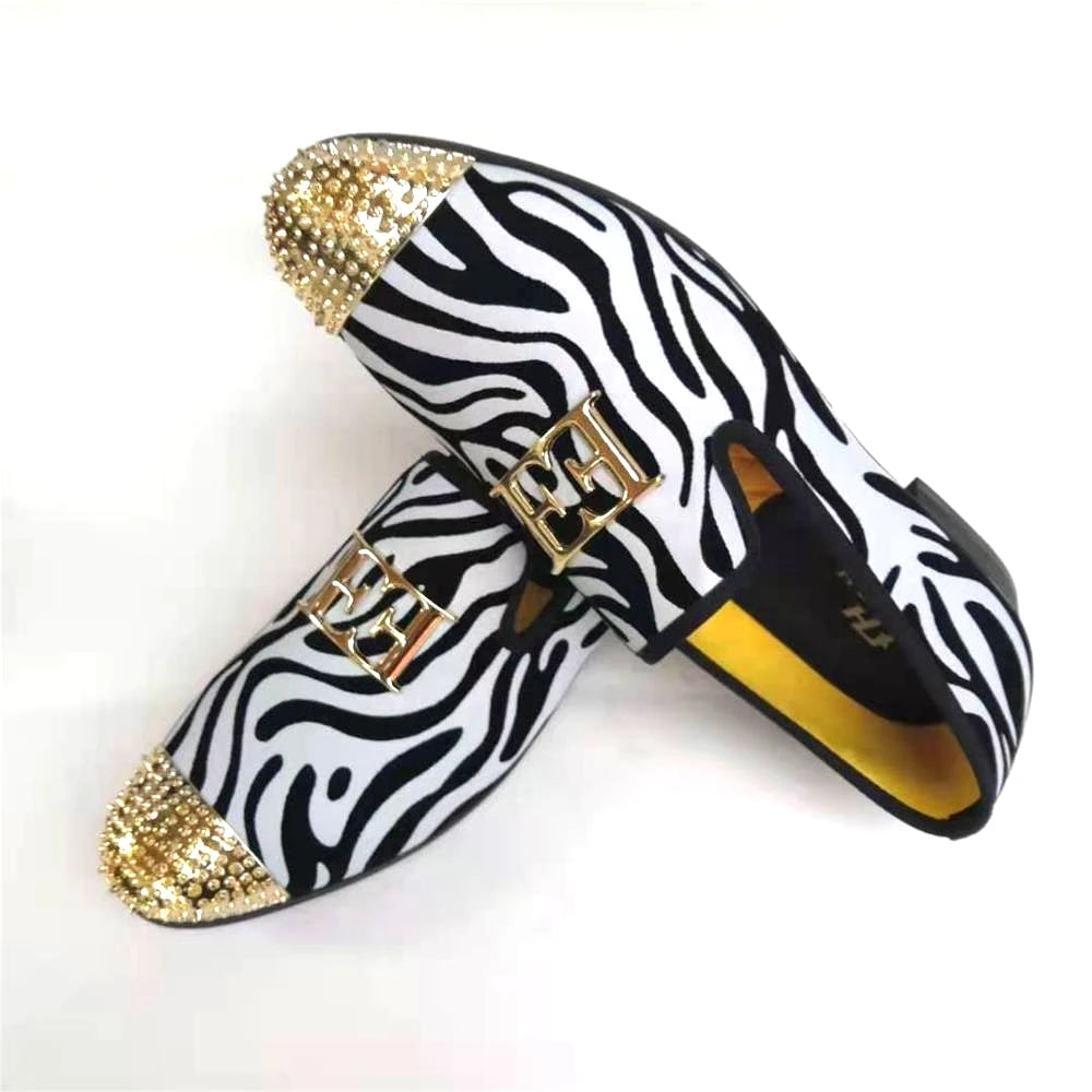 2021 Fashion Mens Loafers Bow Tie Black White Leather Slip On Moccasins Luxury Smoking Flats Men Wedding Dress Shoes