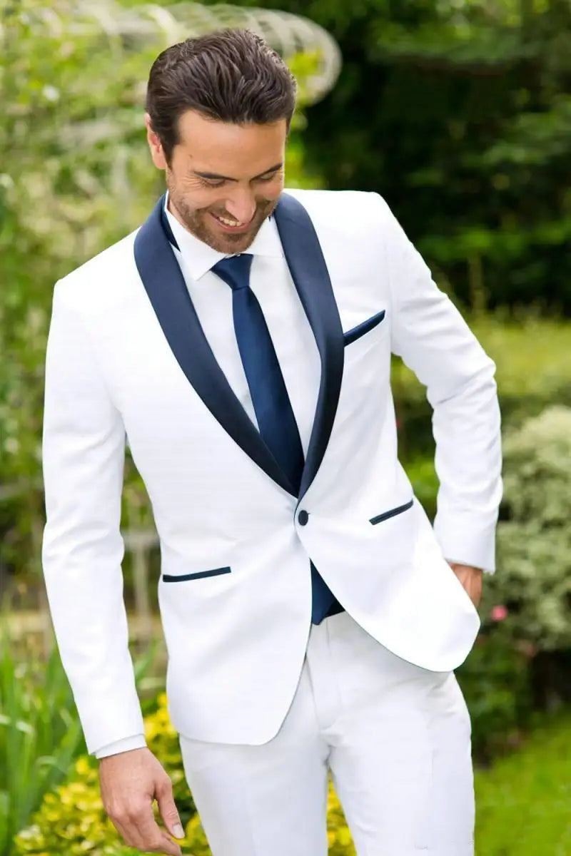 Custom Made Groomsmen Notch Satin Lapel Groom Tuxedos Black Men Suits Wedding Best Man 2 Pieces ( Jacket + Pants + Bow Tie) B859