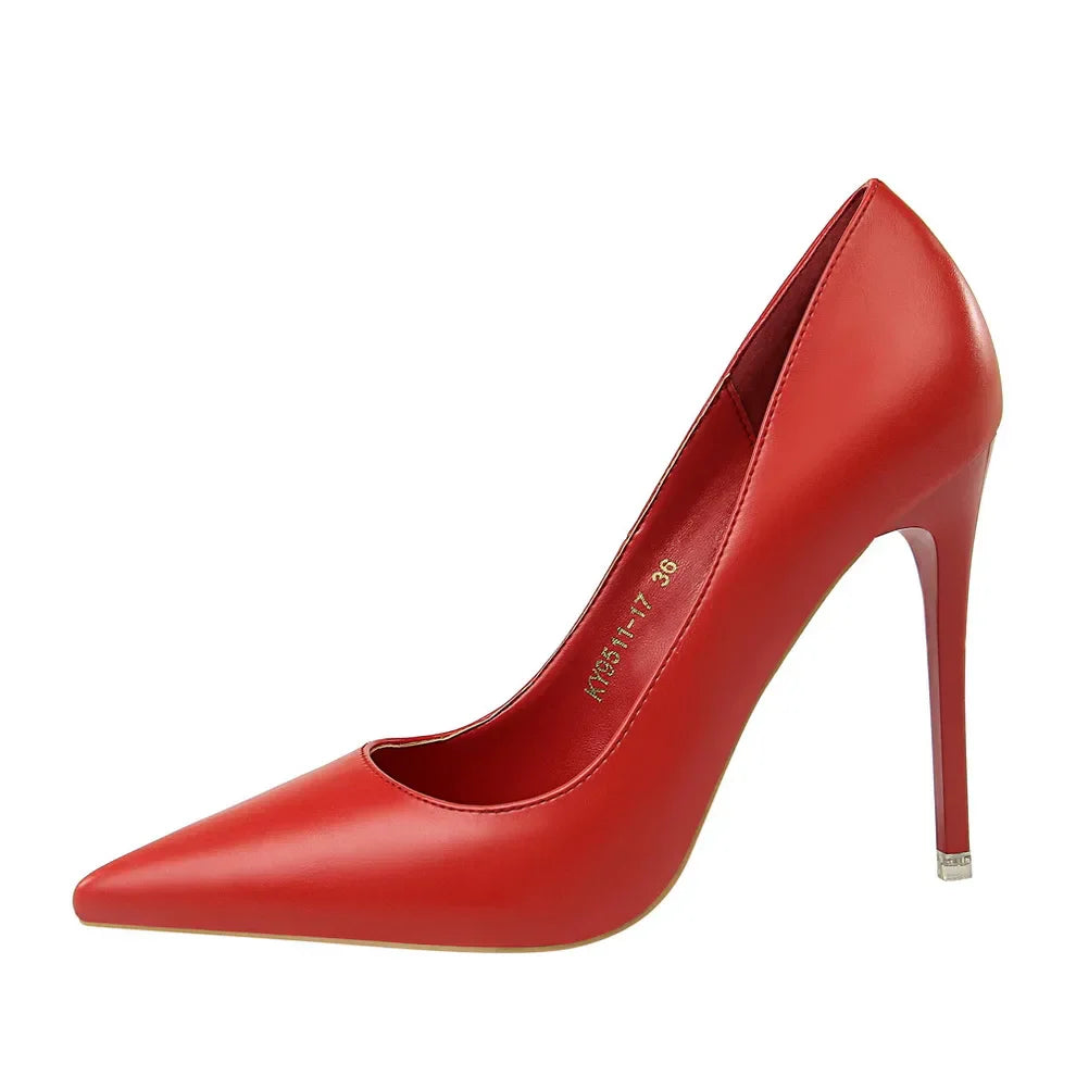 2023 Women 7.5cm 10.5cm High Heels Pumps Lady Wedding Bridal Scarpins Stripper Low Heels Plus Size Fetish Party Blue Pink Shoes
