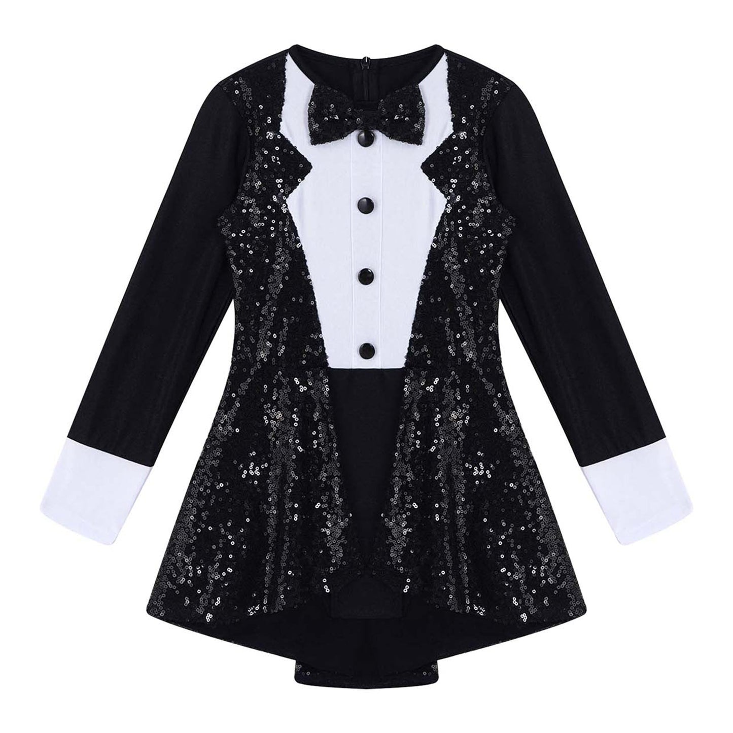 Kids Girls Sequins Ballet Dance Dress Shiny Modern Latin Jazz Dance Stage Performance Leotard Costume Dancewear