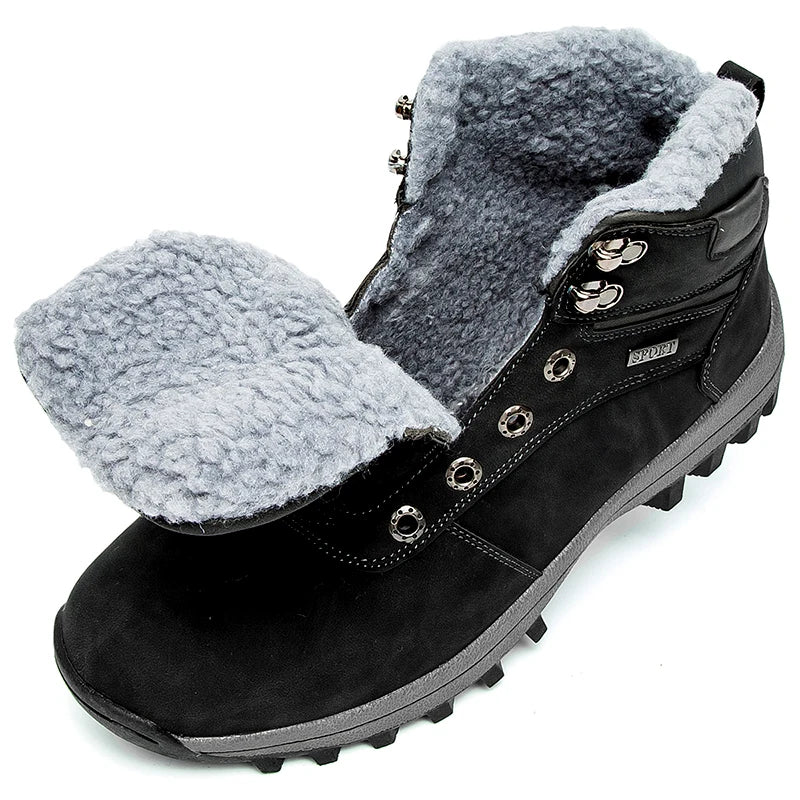 Winter Waterproof Men Boots Plush Super Warm Snow Boots for Men Sneakers Big Size 48 Men Ankle Boots Outdoor Shoes Botas Hombre