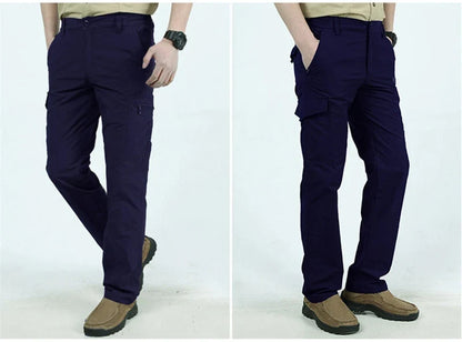 2024 Men's Tactical Casual Pants Thin Breathable Summer Casual Long Trouser Male Slim Waterproof Quick Dry Pocket Cargo Pants