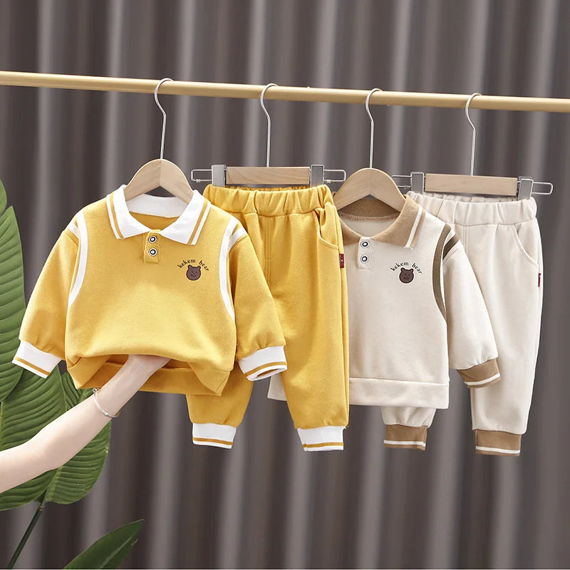 New Spring Autumn Baby Girls Clothes Kids Clothing Children Boys T-Shirt Pants 2Pcs/Set Toddler Sports Costume Infant Tracksuits