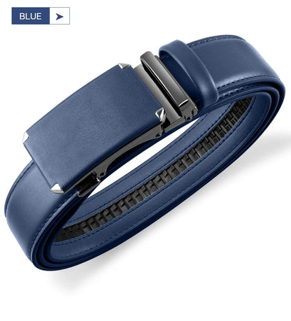 Men Belts Metal Automatic Buckle Brand High Quality Leather Belts for Men Famous Brand Luxury Work Business Strap