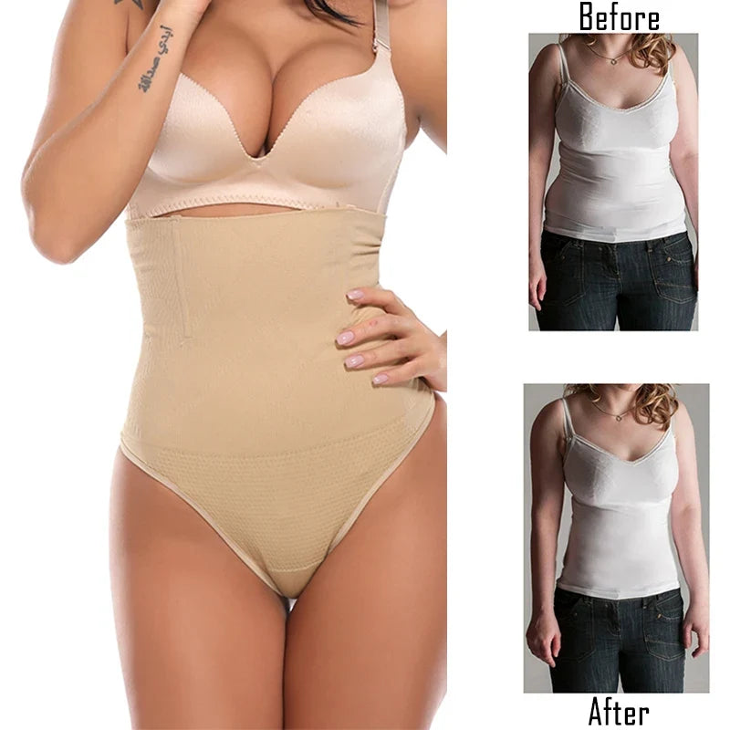 Miss Moly Women Sexy Thong Tummy Control Slimming Panties High Waist Trainer Seam-free Shapewear Girdle Bodysuit Body Shaper