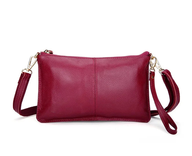 Candy Color Women Crossbody Bags Genuine Leather Shoulder Bags For Ladies Designer Summer Daily Messenger Small Leisure Bag