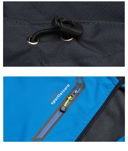 Camping Hiking Jacket Men Autumn Outdoor Sports Coats Climbing Trekking Windbreaker Travel Waterproof Jackets Black