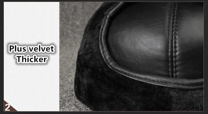 Genuine Leather caps Winter Warm Bomber Hats Sheepskin fuzz Earmuffs hat Men's Cap 모자 골프용품 땡처리 кепка casquette gorras hombre