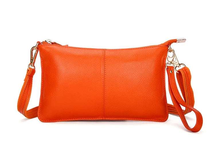 Candy Color Women Crossbody Bags Genuine Leather Shoulder Bags For Ladies Designer Summer Daily Messenger Small Leisure Bag