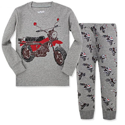 Digger Vehicle Baby Boys Clothes Suits 100% Cotton Children Pajamas Kids Sleepwear Sets Nightgown PJ'S Long Tees Shirts Pant Set