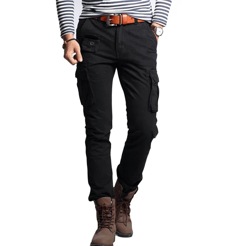 New Men Fashion Military Cargo Pants Slim Regualr Straight Fit Cotton Multi Color Camouflage Green Yellow Black Trousers