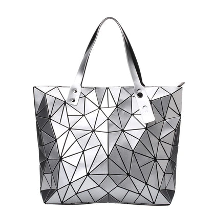 Women Bag Hot Sale 2026 Female Tote Shoulder Bag New Luxury Handbags Woman Bags Designer Geometry Hologram Top-Handle Bag