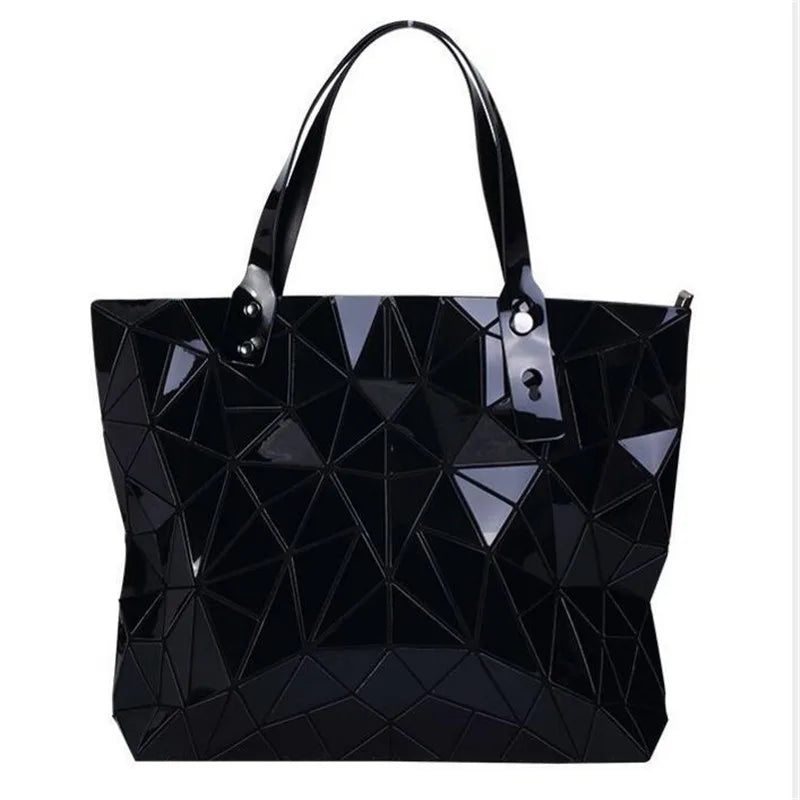 Women Bag Hot Sale 2026 Female Tote Shoulder Bag New Luxury Handbags Woman Bags Designer Geometry Hologram Top-Handle Bag