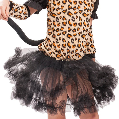 Cute Cartoon Animal Cosplay Girls Tiger Leopard Dress Halloween costume for Girl Christmas Carnival Outfit Headband