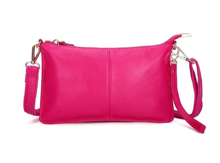 Candy Color Women Crossbody Bags Genuine Leather Shoulder Bags For Ladies Designer Summer Daily Messenger Small Leisure Bag