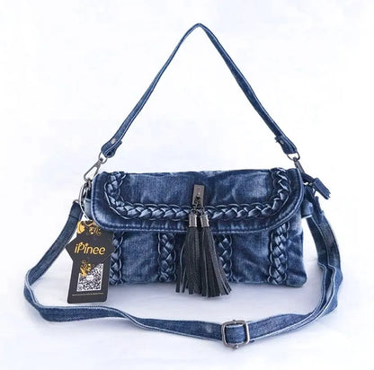 brand new retro women messenger bags small shoulder bag high quality Denim tote bag small clutch handbags