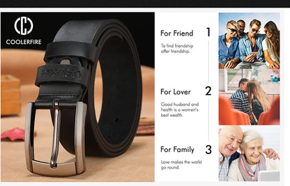 Men High Quality Genuine Leather Belt Luxury Designer Belts Men Cowskin Fashion Strap Male Jeans for Man Cowboy