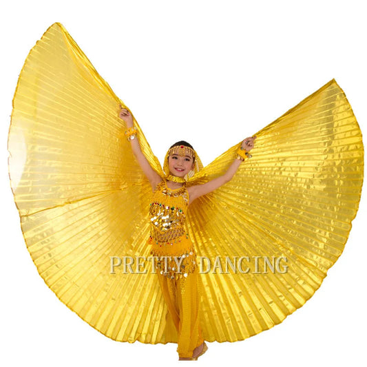 Wings Costumes Kids Belly Dance Dress for Girls Gift Bellydancing Clothes Bollywood Dancewear Children Cosplay Wings with Sticks