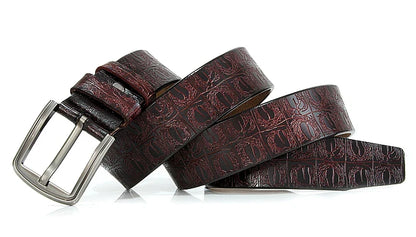 New product brand luxury design pin buckle genuine leather cowhide belt jeans belts for men business cowboy belts Hot Sale