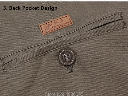 Men Pants Thin Summer Cotton Straight Trousers Plus Size 40 42 44 46 Business Hombre Beige Grey Dark Blue Office Formal Pantolon