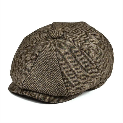 Kids Newsboy Caps Small Size Boy Woolen Tweed Flat Cap Herringbone Girl Infant Toddler Youth Beret Hat for Child