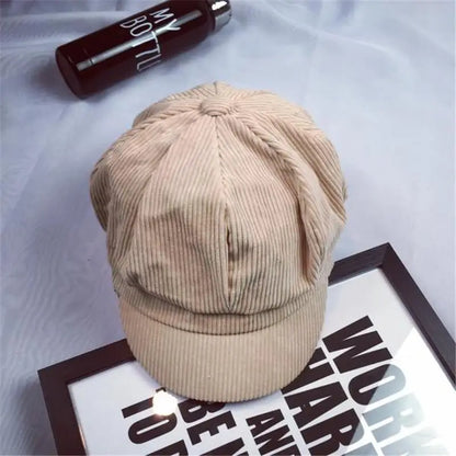 Newsboy Cap Beret Women Vintage Painter Winter Hats For Women Octagonal Caps Female Bone Male New