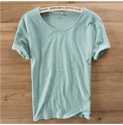 Soft Cotton Short Sleeve O-Neck Summer Men T-shirt Casual Brand Clothing Breathable T shirt Men Italy Style Mens Tshirt Camiseta