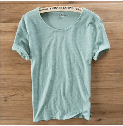 Soft Cotton Short Sleeve O-Neck Summer Men T-shirt Casual Brand Clothing Breathable T shirt Men Italy Style Mens Tshirt Camiseta