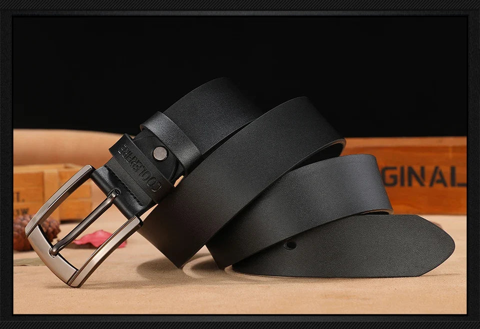 Men High Quality Genuine Leather Belt Luxury Designer Belts Men Cowskin Fashion Strap Male Jeans for Man Cowboy