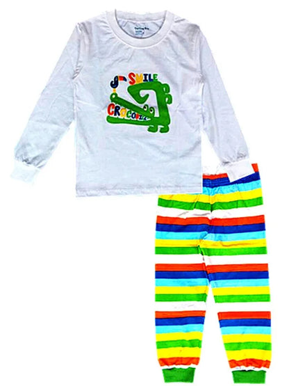Digger Vehicle Baby Boys Clothes Suits 100% Cotton Children Pajamas Kids Sleepwear Sets Nightgown PJ'S Long Tees Shirts Pant Set