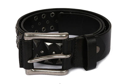 Genuine Leather Heavy Metal Rivet Punk Belts For Men Rock Stud Cowboy Belt Men Ceinture Homme Waist Belt Cinturon Mujer
