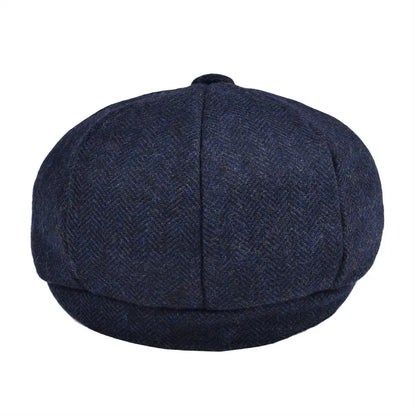Kids Newsboy Caps Small Size Boy Woolen Tweed Flat Cap Herringbone Girl Infant Toddler Youth Beret Hat for Child