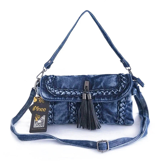 brand new retro women messenger bags small shoulder bag high quality Denim tote bag small clutch handbags