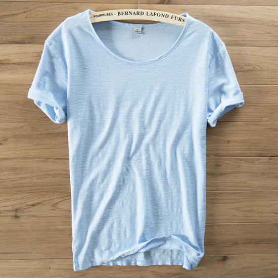 Soft Cotton Short Sleeve O-Neck Summer Men T-shirt Casual Brand Clothing Breathable T shirt Men Italy Style Mens Tshirt Camiseta
