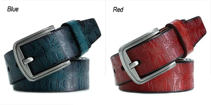 New product brand luxury design pin buckle genuine leather cowhide belt jeans belts for men business cowboy belts Hot Sale