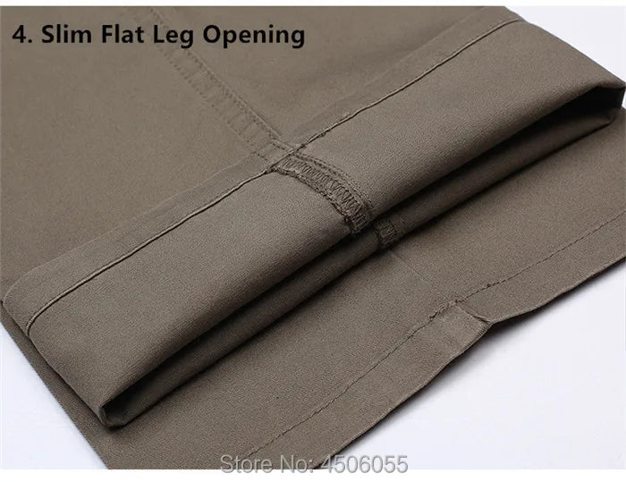 Men Pants Thin Summer Cotton Straight Trousers Plus Size 40 42 44 46 Business Hombre Beige Grey Dark Blue Office Formal Pantolon