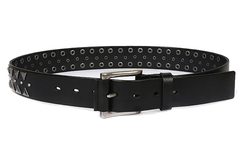 Genuine Leather Heavy Metal Rivet Punk Belts For Men Rock Stud Cowboy Belt Men Ceinture Homme Waist Belt Cinturon Mujer