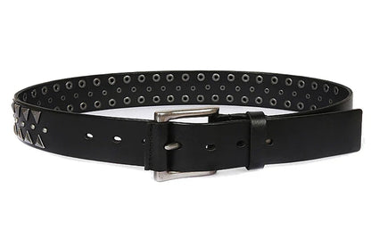 Genuine Leather Heavy Metal Rivet Punk Belts For Men Rock Stud Cowboy Belt Men Ceinture Homme Waist Belt Cinturon Mujer