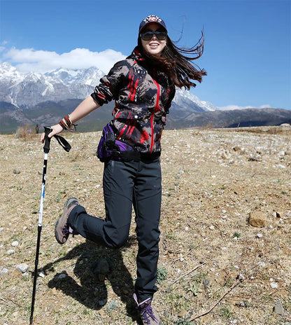 Women Hiking Pants Camping Skiing Trousers Outdoor Trekking Travel Soft Shell Windproof Keep Warm Waterproof Clothing