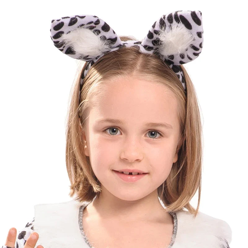 Cute Cartoon Animal Cosplay Girls Tiger Leopard Dress Halloween costume for Girl Christmas Carnival Outfit Headband
