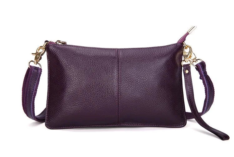 Candy Color Women Crossbody Bags Genuine Leather Shoulder Bags For Ladies Designer Summer Daily Messenger Small Leisure Bag