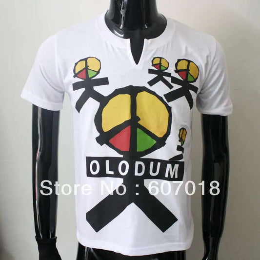Rare Fashion Brazil Retro Antiwar Michael Jackson OLODUM Cotton Tee T-shirt - They Don't Care About Us'