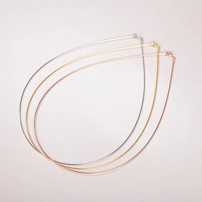 Genuine Real Pure Solid 925 Sterling Silver Necklace for Women Punk Rock Rose Gold Snake Chains Jewelry Female Necklaces Choker